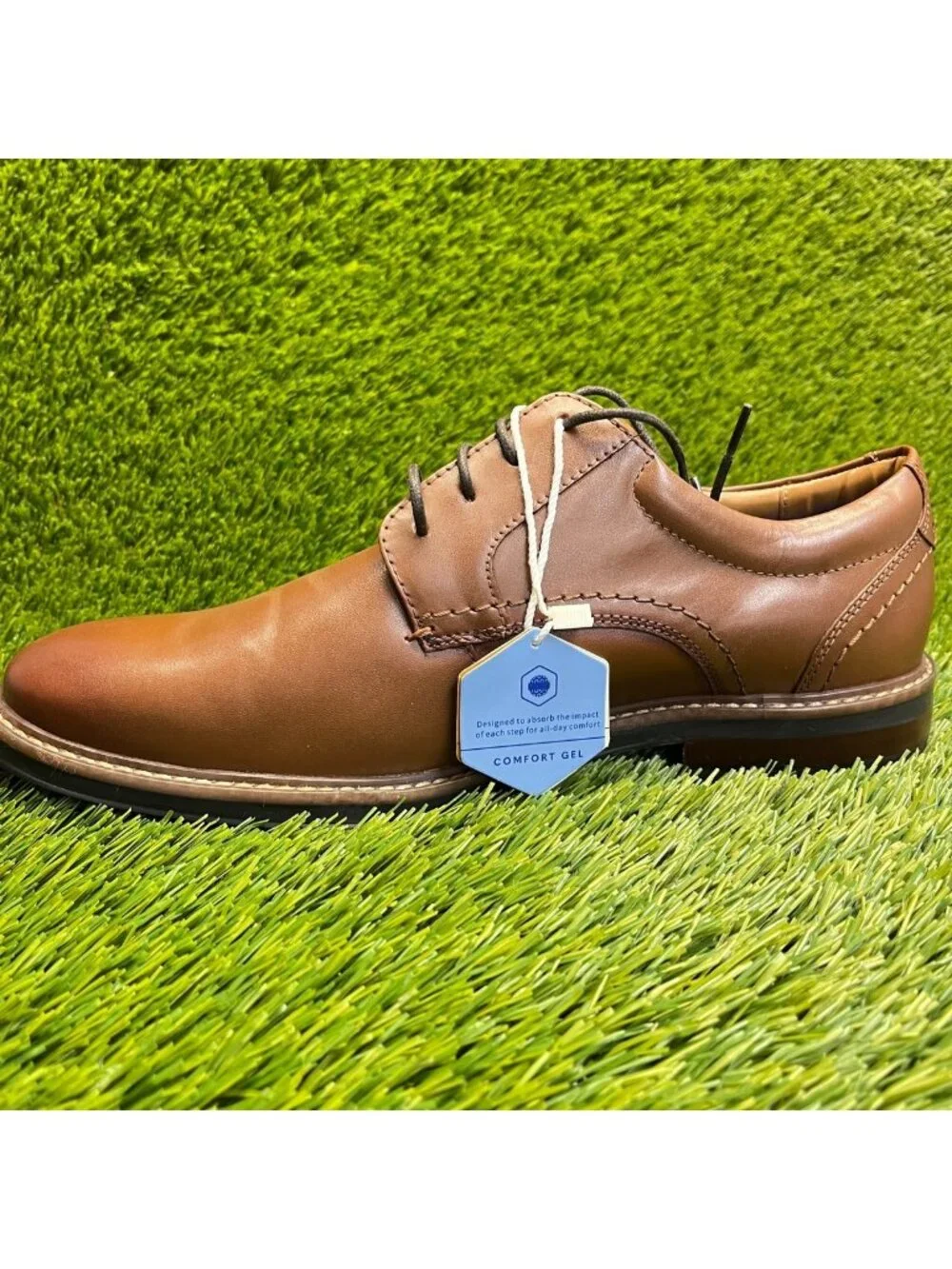 Nunn Bush Calderone Mens Size 8.5 Brown Casual Classic Plain Toe Oxford Shoes